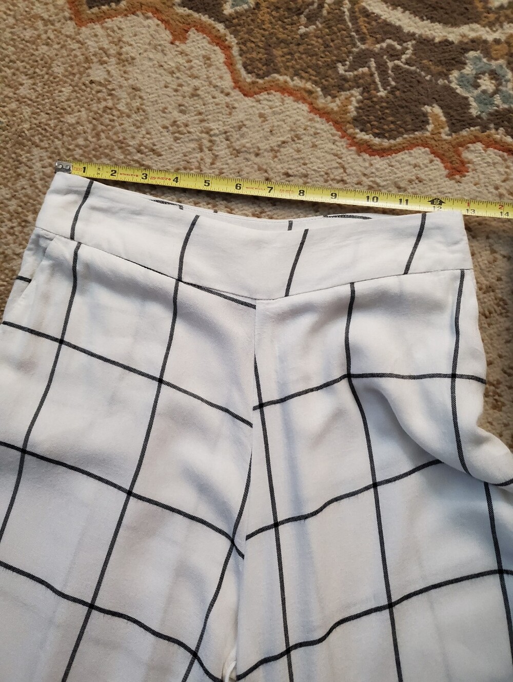FARM RIO Vintage Wide Leg Wondowpane Check Pants P - Picture 9 of 12